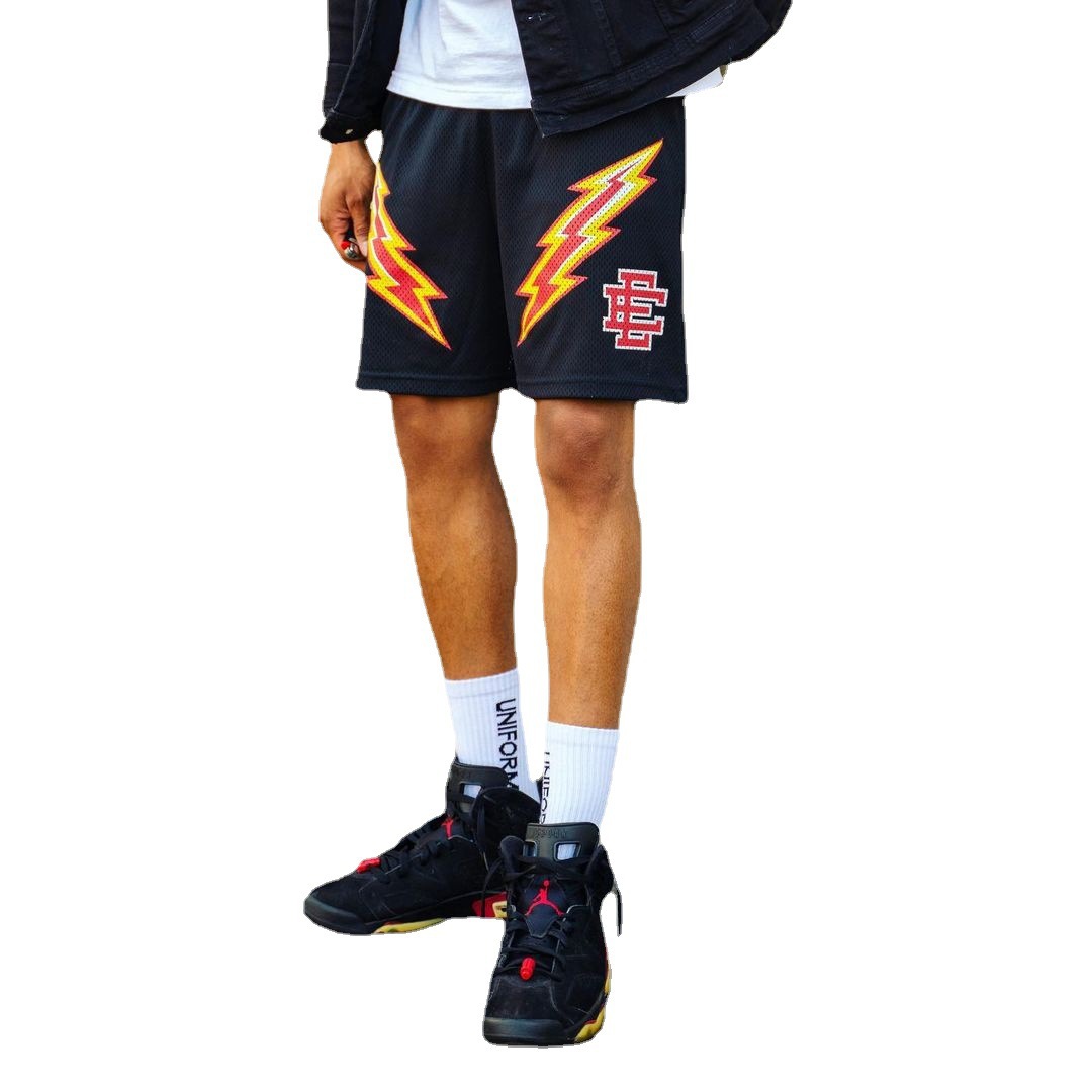 

mens Shorts Eric Emanuel Ee Basic Short Lightning printing Fitness Sports men Pants, Color1