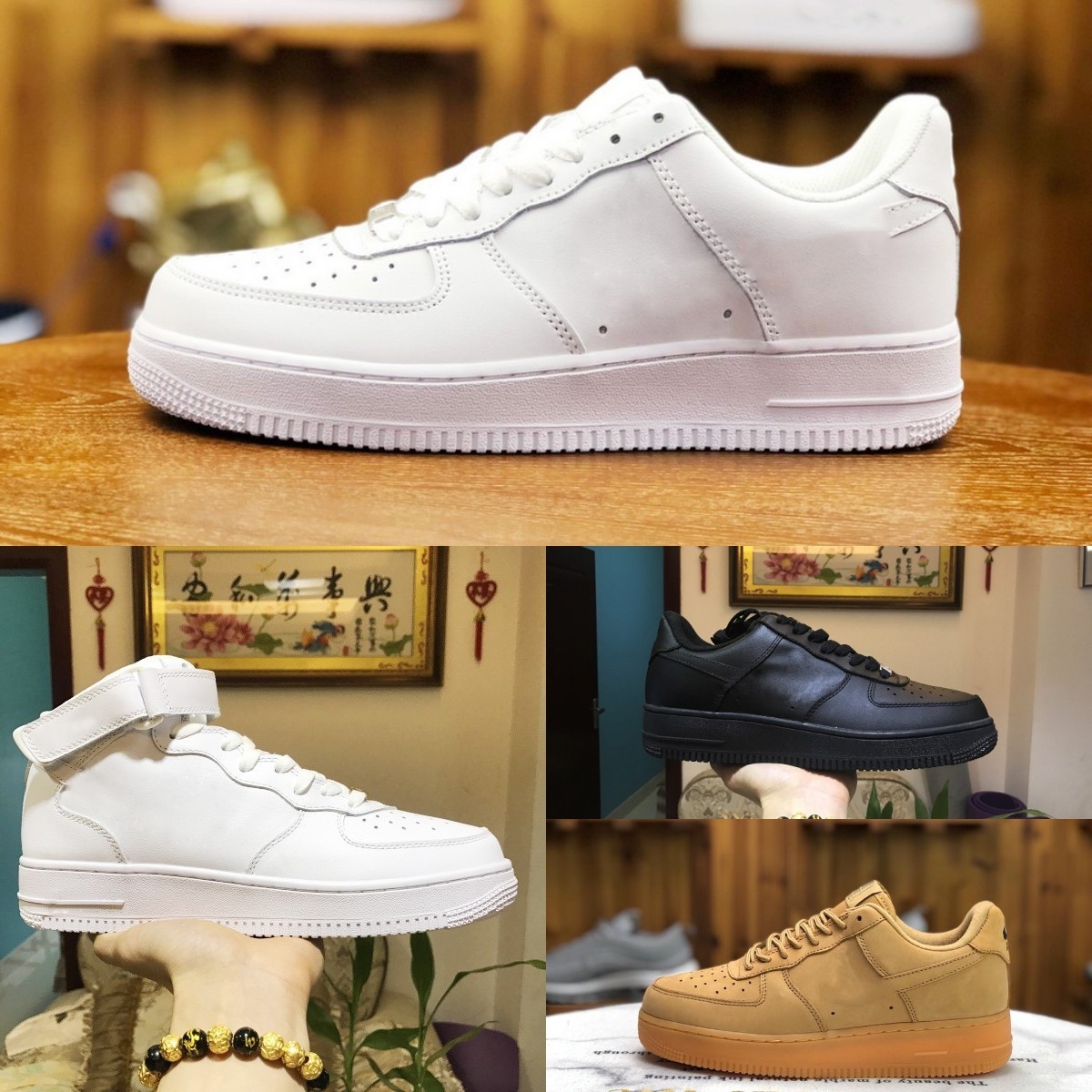 

Wholesale 2022 New Designers Outdoor Men Low Skateboard Shoes Discount ForCEs One Unisex 1 07 Knit Euro Airs High Women All White Black Wheat Running Sports Sneakers, Please contact us