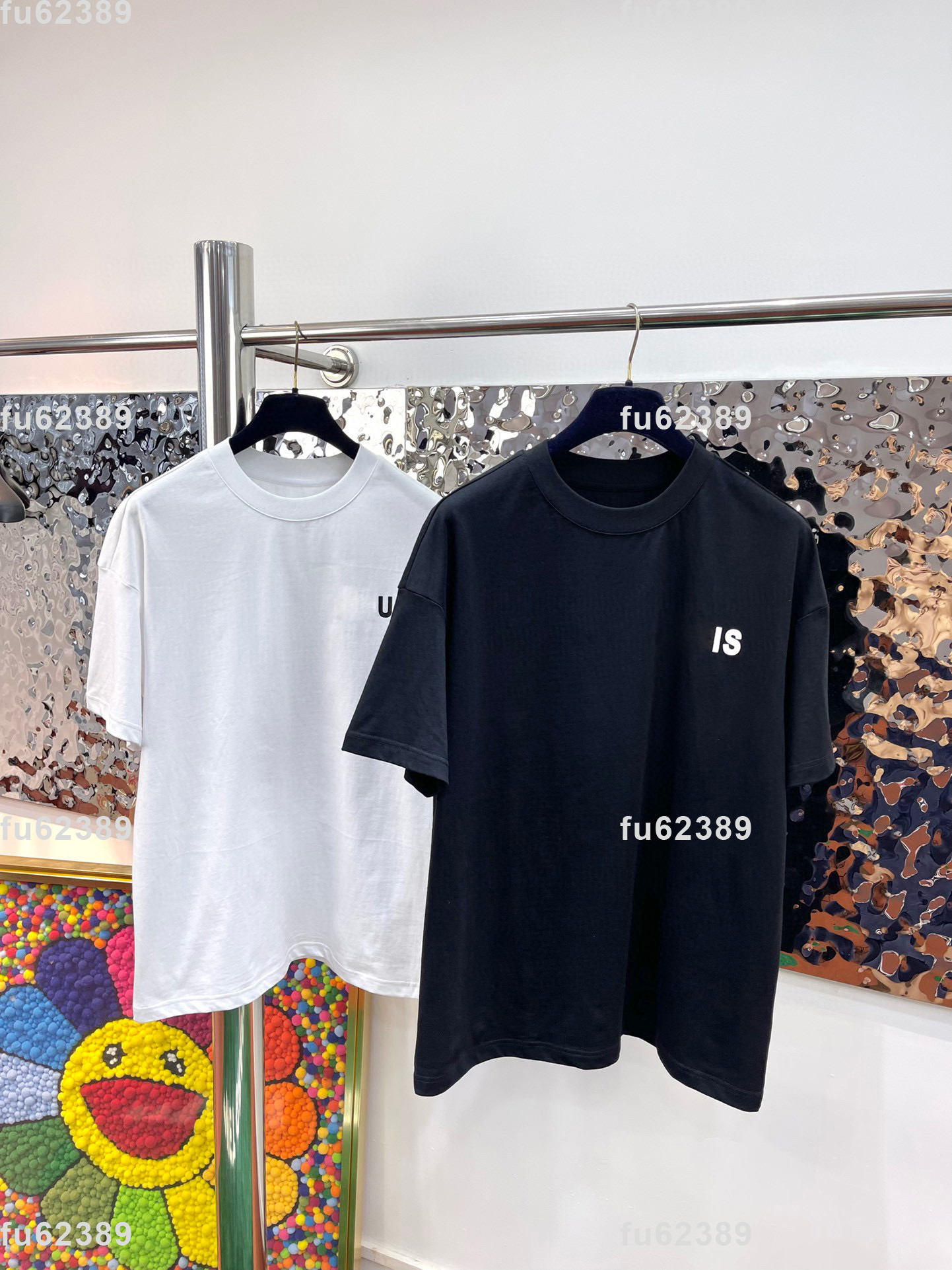 

22ss Designer Tide T Shirts Chest Letter Sweatshirts Laminated Print Short Sleeve High Street Loose Oversize Casual T-shirt 100% Pure Cotton Tops for Men and Women 260, Black
