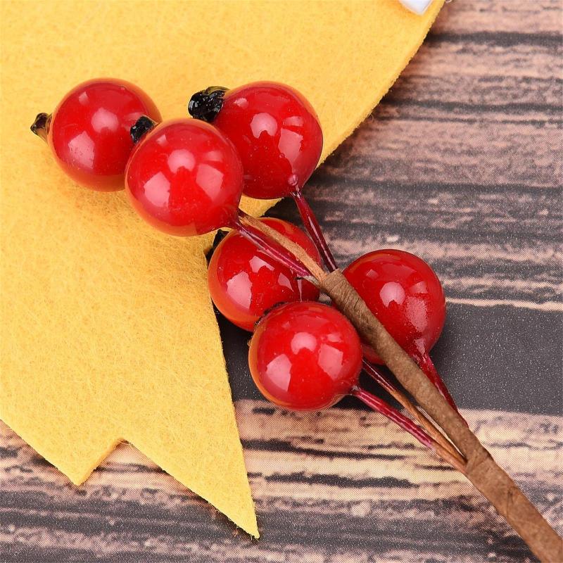 

Decorative Flowers & Wreaths Artificial Plants Christmas Tree Pendant Fake Fruit Home Decoration Jewelry Holiday Products Red Berries Fast D