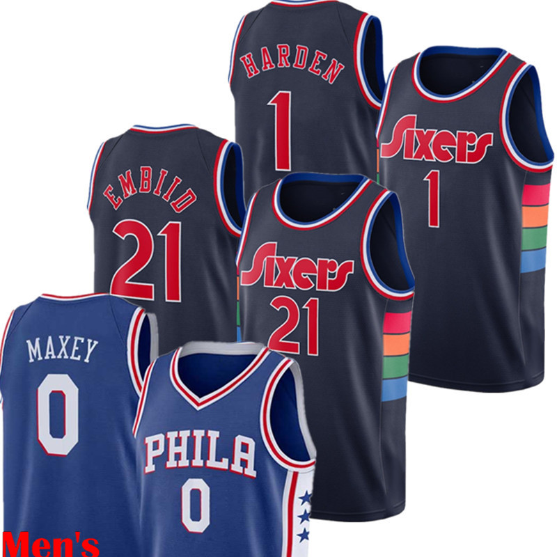 

1 Jame man Harden Jersey joel 21 embiid Allen 3 Iverson Basketball Jerseys Tyrese 0 Maxey 7788