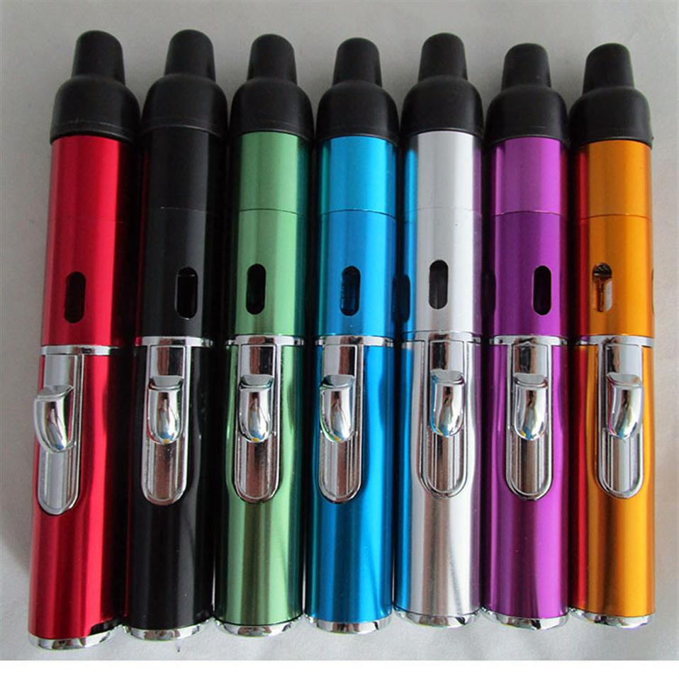

super Butane Smoke Torch Jet Flame Lighter Pen Click N Vape sneak A vape sneak a toke smoking metal pipe Vaporizer2394