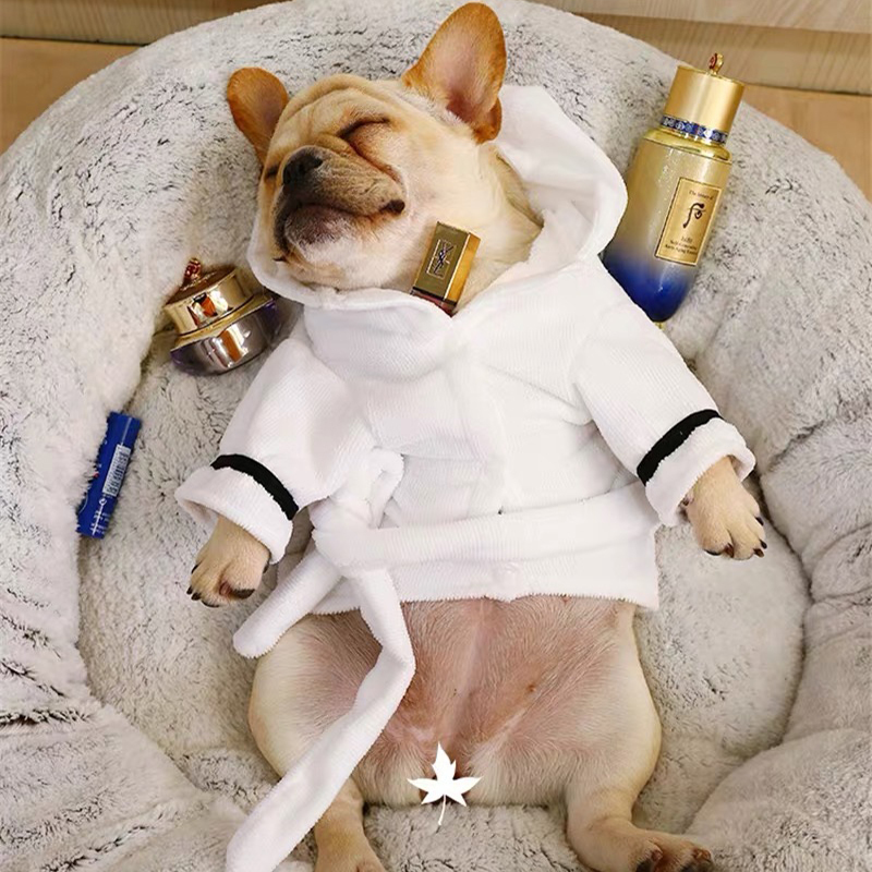 

Bathrobe pets chihuahua french bulldog clothes for small dogs jacket costume dog accessories pet 201102, Bathrobe 1