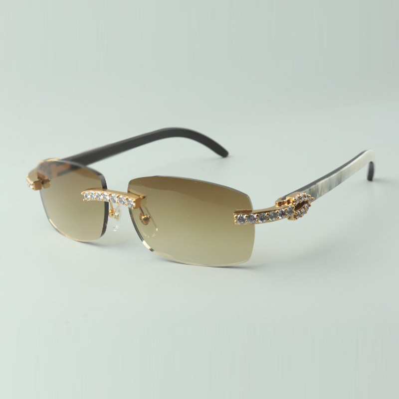 

XL diamond Buffs sunglasses 3524026 with hybrid buffalo horn legs and 56mm Lenses
