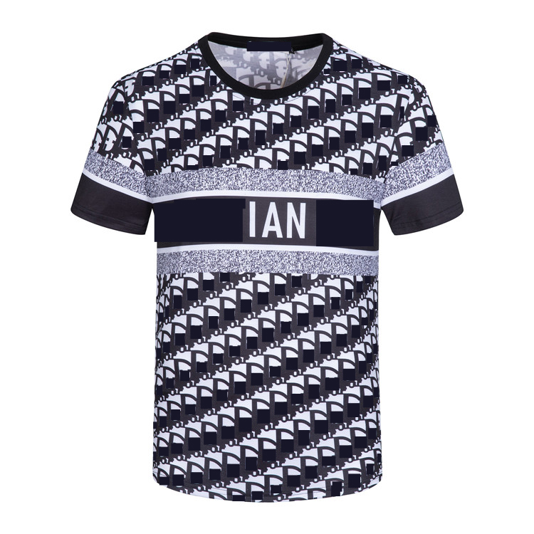 

2022 Men T Shirt Breathable Summer Man Geometric Pattern Hip Hop Style Casual Sport Outdoors Letter Unisex Woman Tee High Quality Cotton Boy Top