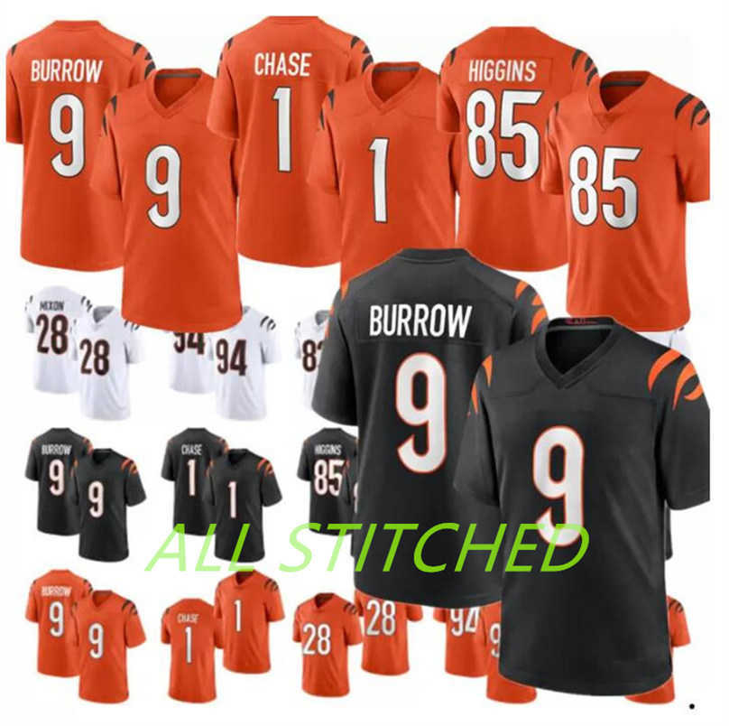 

Joe Burrow Ja'Marr Chase Jersey Custom Cincinnati''Bengals''home Tee Higgins Sam Hubbard Logan Wilson Evan McPherson Football Jerseys Mens Women Kids, Color