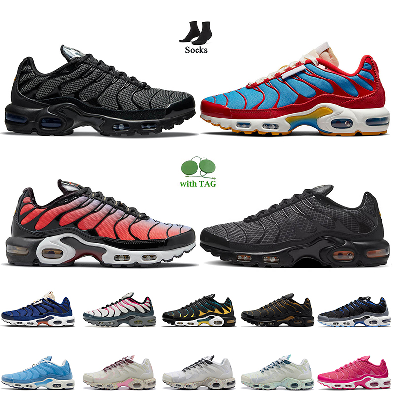 

Top Quality 2022 Women Mens TN SE Running Shoes With Socks Plus Tuned Pink Prim university-blue Terrascape Mint Green Triple Black Teal Yellow White Trainers Sneakers, C48 40-46 (3)