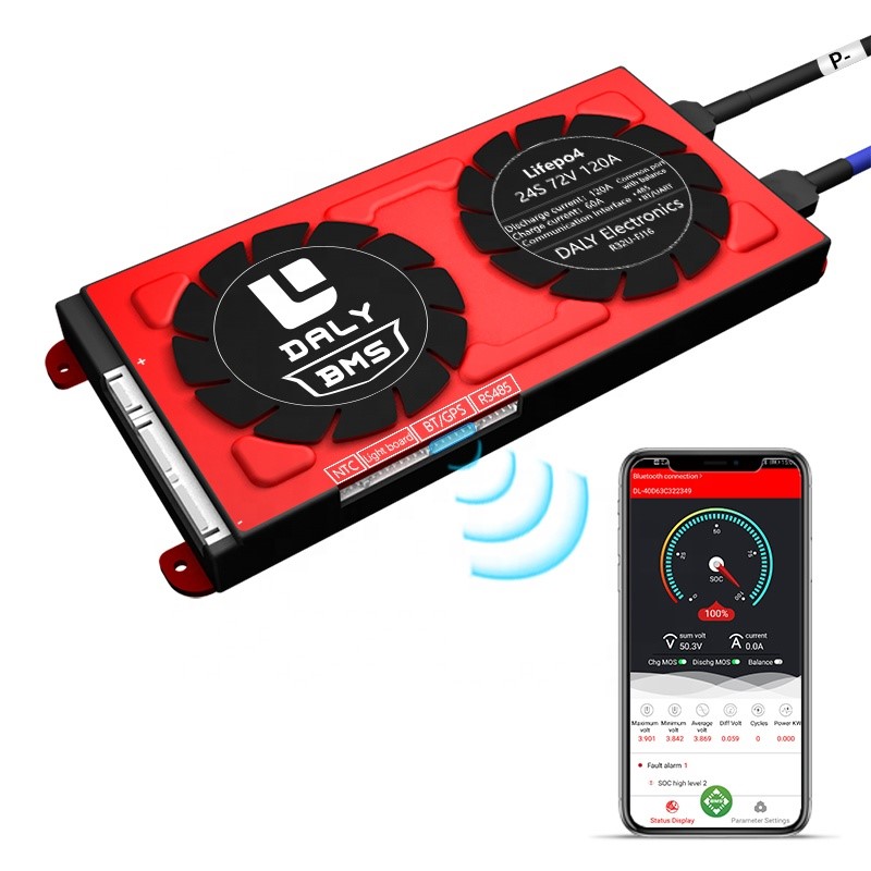 

24S 72V Lifepo4 Smart BMS protectors 30A~500A intelligent battery management system Pcm Battery Board Temperature control