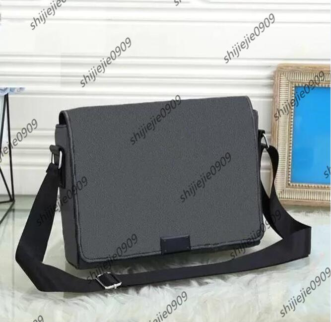 

2022 New Handbags Men Leather TRIO Messenger Bags Luxury Shoulder Bag Make Designer Handbag Tote Man's bag 9118, Brown grid