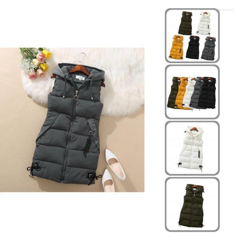 

Women's Vests Waistcoat Jacket Streetwear Lady Thick Casual Korean Style Drawstring Vest Stra22, Beige