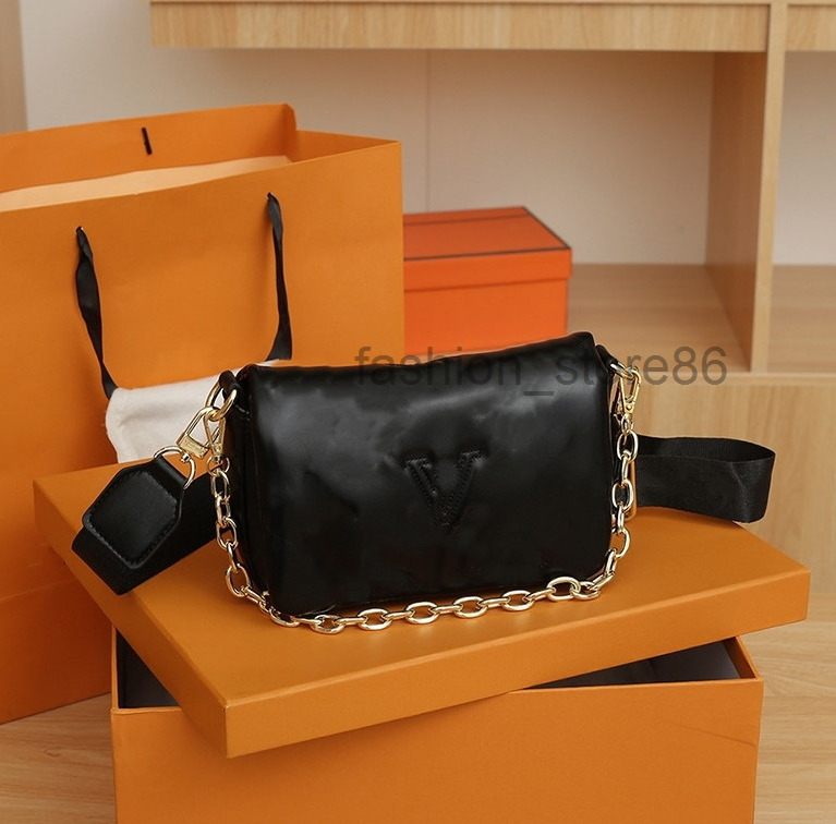 

leather bag embossed puffy COUSSIN PM handbag fashion-forward shoulder bags cross-body with the strap purse chain