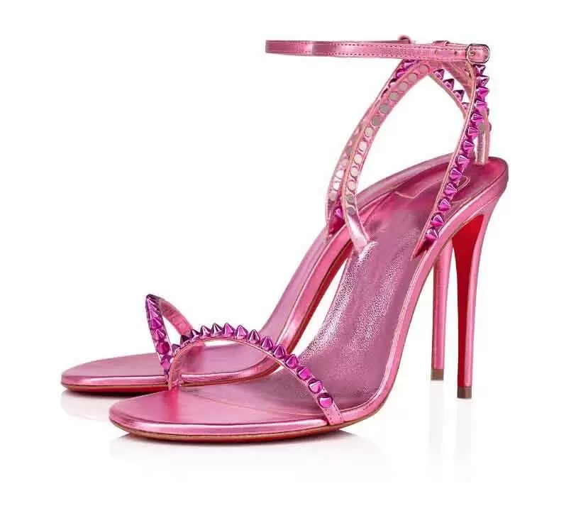 

Top Luxury Women's So Me Sandals Shoes Red Bottoms Women High Heels Spikes Gladiator Lady Sandalias Comfort Daily Work Walking EU35-43