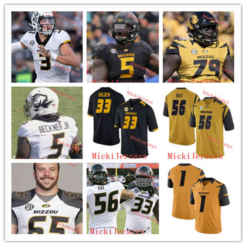 

Xflsp 2022 College Custom Missouri TG Stitched College Football Jersey 45 Chase Coffman,27 Brock Olivo 5 Terry Beckner Jr. 3 Drew Lock 56 Shane, Golden