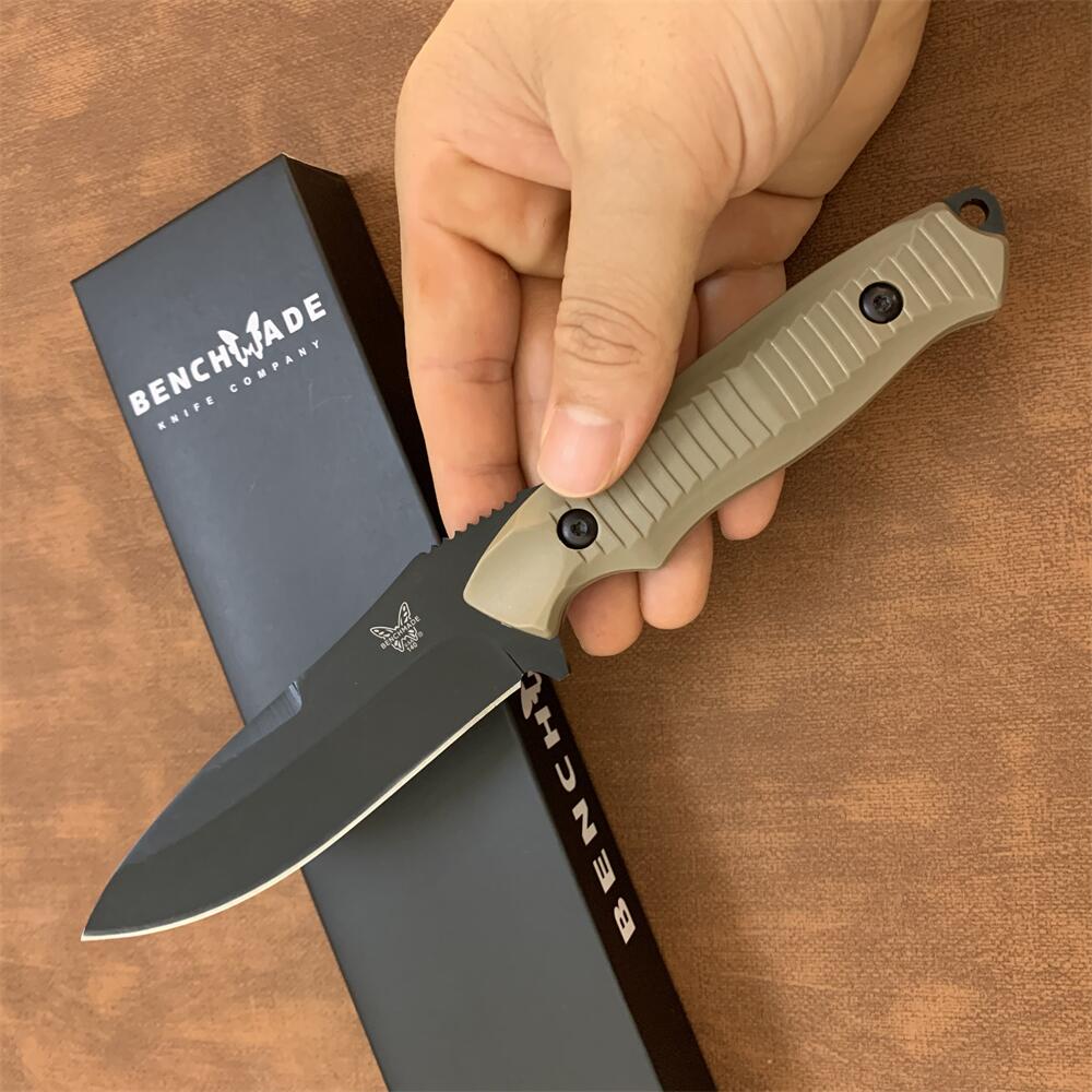 

Benchmade BM140 Fixed blades Camping hunting knife 420j2 sharp Blade Pocket with nylon sheath tactical survival 140 140BK BM43 BM46 BM47 Knives