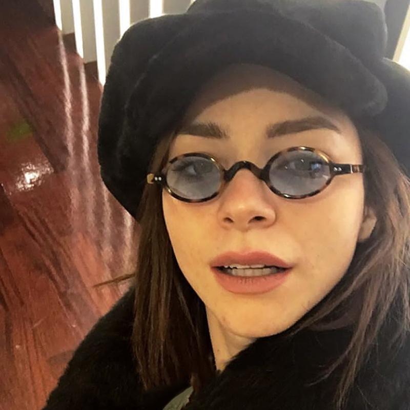 

Fashion Sunglasses Frames WackSaria Women Round Shape Small Frame Colorful Lens Retro Vintage Sun Protetion Glasses Eyewear Ins