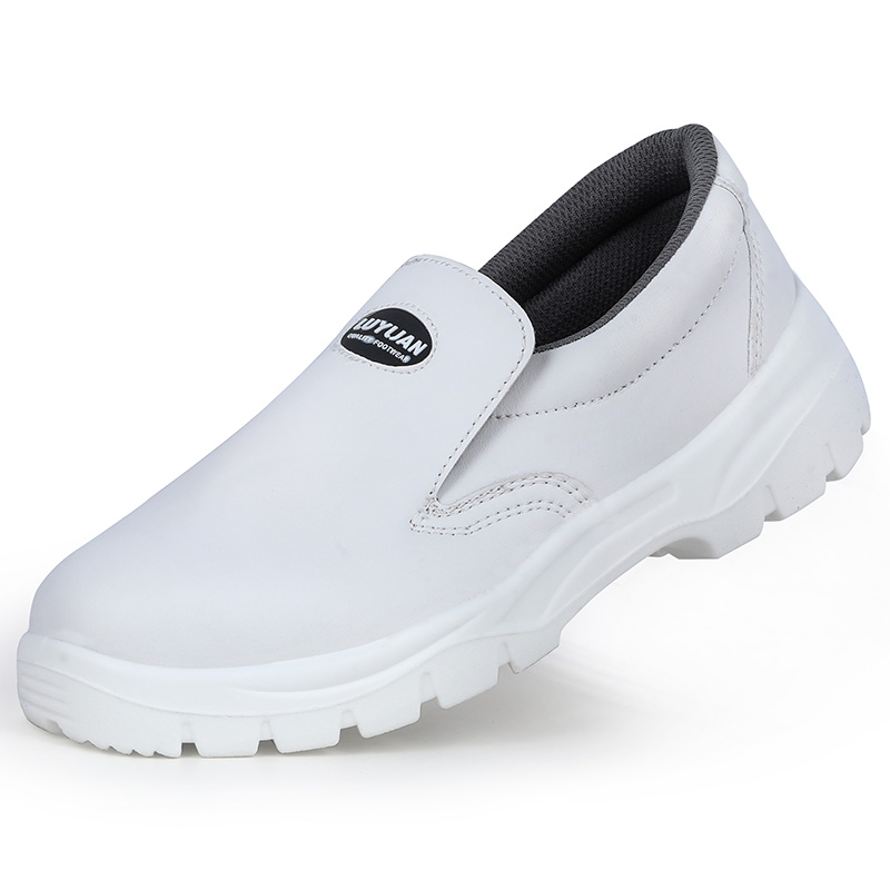 

Anti-Static Female Anti-Smashing Anti-piercing Leather Safety Shoes PU Outsole Wear-Resistant Lightweight Steel-Toe Protective, White