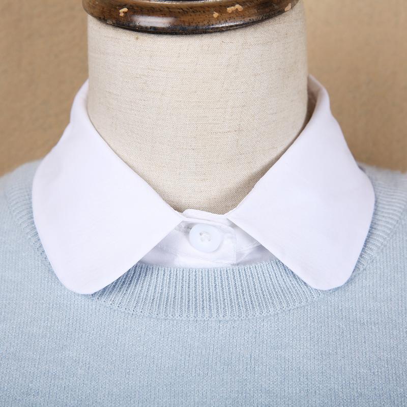 

Bow Ties Women Shirt Fake Collar Business Detachable Collars For Mens Solid Lapel Necklace False Blouse Top DecorativeBow