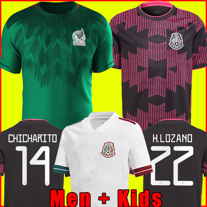 

Mexico soccer jersey 2022 fans player version CHICHARITO A. GUARDADO H. LOZANO HERRERA G DOS SANTOS 22 23 football shirt Men + Kids kit sets uniforms, Men home fans version
