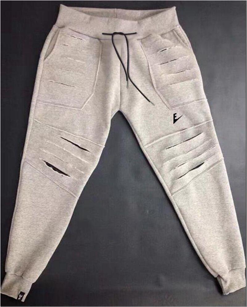 

Mens pants sportswear bottoms Fashion Ripped Hole jogging clothes Casual Cotton Blend Streetwear Hip Hop Harem Sweatpants Fitness training Beam Foot trousers, Customize
