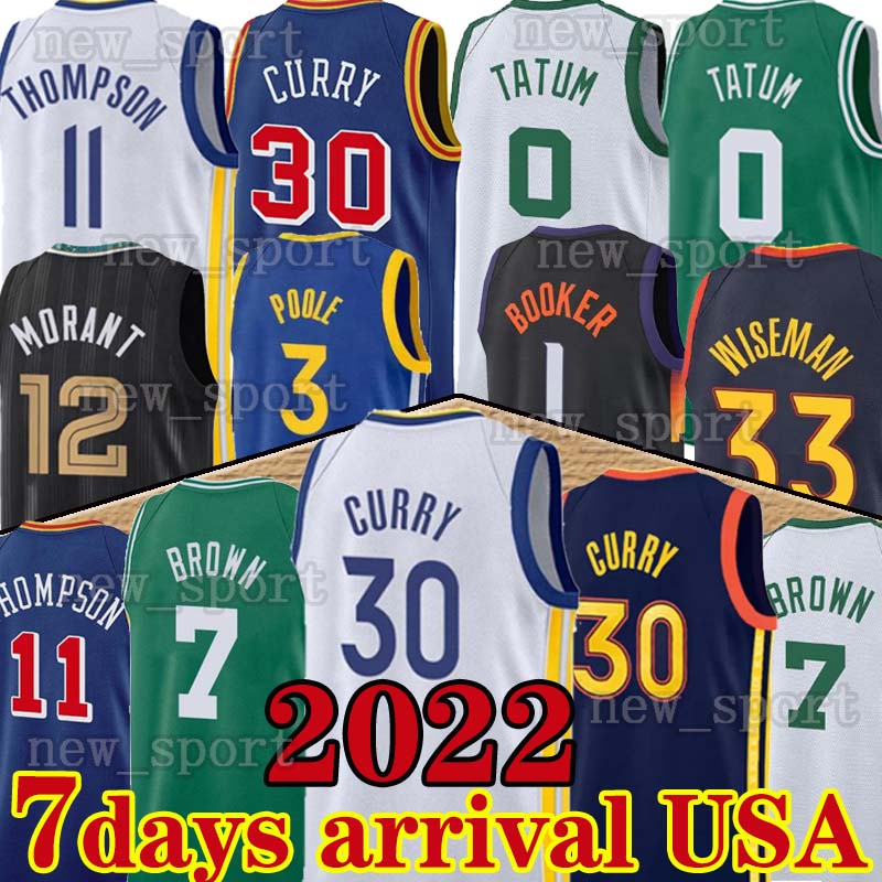 

2022 Basketball jersey Jayson Tatum Klay Thompson Stephen Curry shirt Vest Larry Bird Jaylen Brown Marcus Wiseman Jerseys 0 30 11 7 shirts
