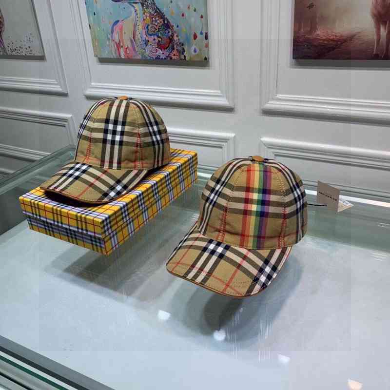 

Hat children Korean version versatile lattice B home sunscreen baseball cap fashion short brim men's duck tongue hat leisure sunshade, Rainbow lattice