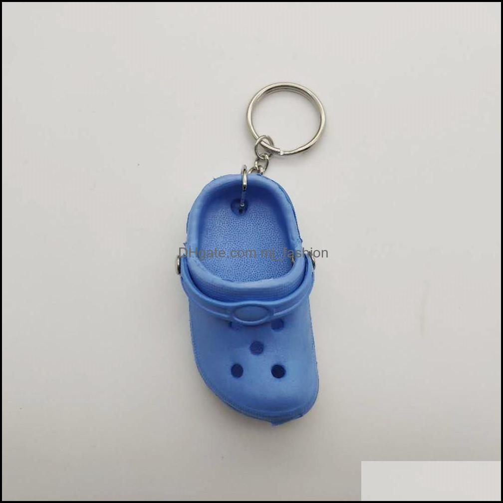 

Key Rings Jewelry Custom 1Pc Cute 3D Mini Eva Beach Hole Little Croc Shoe Keychain Girl Gift Bag Accessories Decoration Keyring Floating Cha