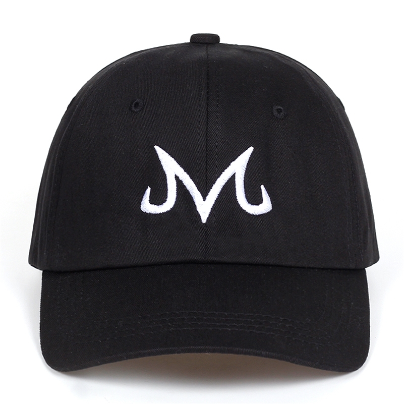 

High Quality Brand Majin Buu snapbacks Cap Cotton Baseball For Men Women Hip Hop Dad Hat golf caps Bone Garros 220616, Black