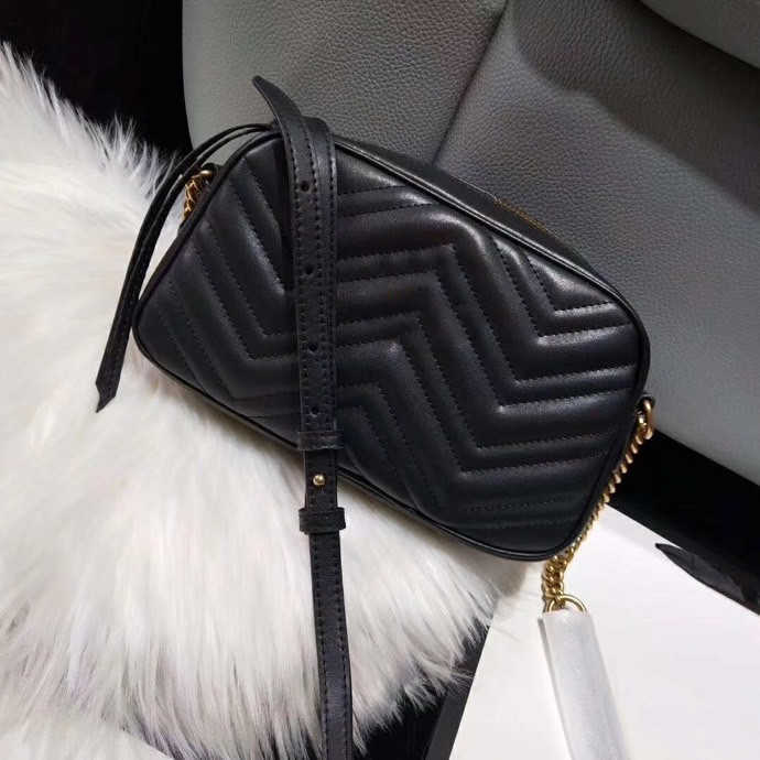 

High Quality Fashion women Shoulder bags leather gold chain Crossbody Messenger Female handbag wallet Evening bag purse, Small 18x12x6cm