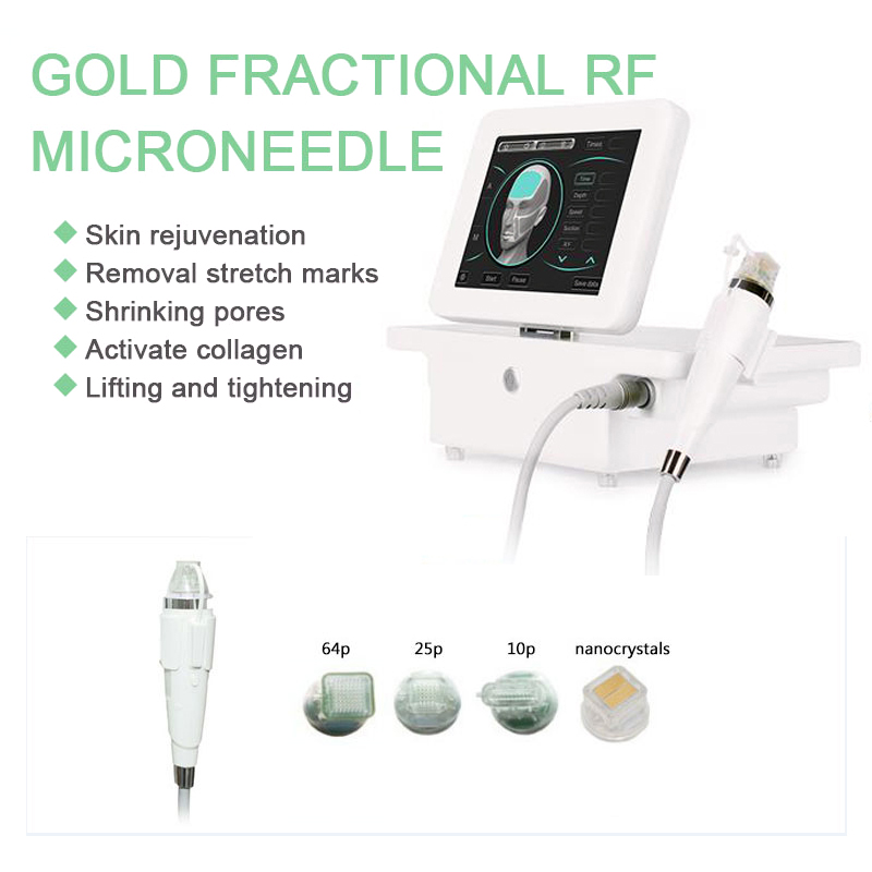 Gold Microneedling Fractional Rf Acne Scars Removal Shrink Pores Skin Tightening For Home-image-793947597