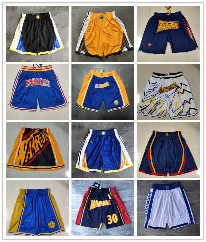 

2022 Golden State''Warriors''men Retro Basketball Shorts pocket Size S-2XL, Color
