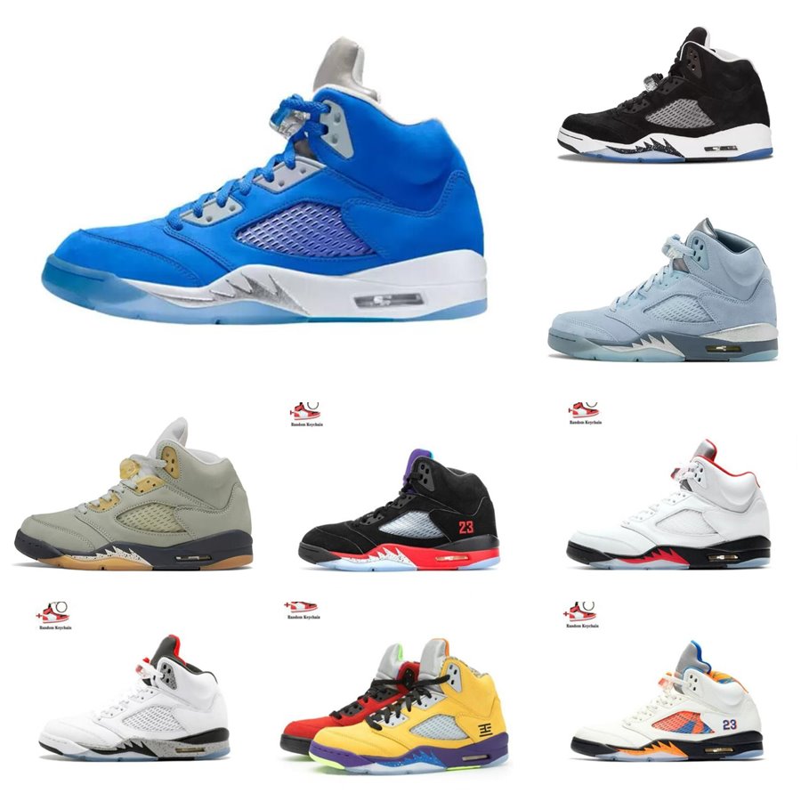 

2022 V 5 5S Big Kid Men Basketball Shoes White UNC Quai Florida Island Green Bean Oregon Wolf Rey Blue Red Suede Sail Anthracite Sneakers Trainers send out in 2days, #04