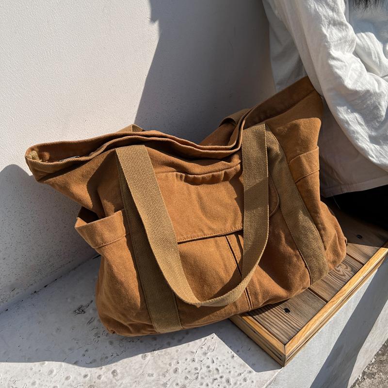 Sacs de soirée Grande toile Style coréen fourre-tout pour femmes décontracté dames sacs à main simple grande capacité sac à bandoulière retour au
