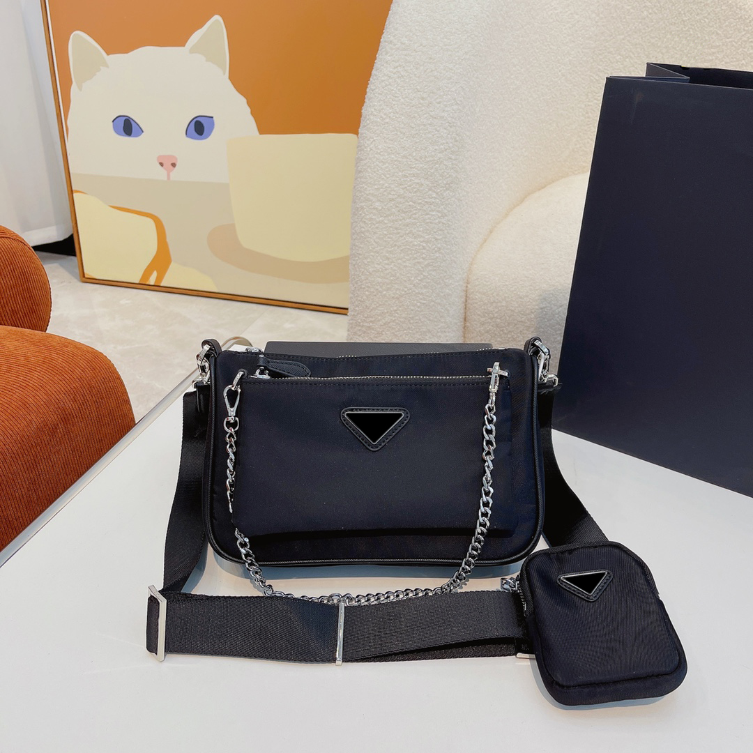 

shoulder bag Women multi pochette Crossbody Bags Designer bag 3-piece set nylon Designers Handbag wallet fashion all-match purses, Pby01 24*5*15cm