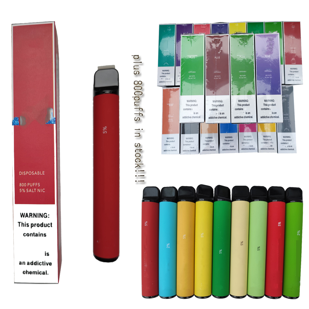 

Puff Plus E-cigarette Kits Cigarettes disposable vape Electronics Electronic 800puffs 550mah disposables ecigs upgraded PuffBars 25 colors OEM 3.2ml bang xxl, Multi
