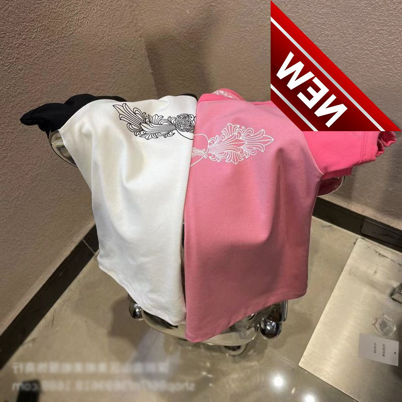 

Sanskrit Ch Baby Pollen Love Vine Short Splicing Tee Y2k Spice Girl Top, Pink