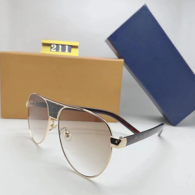 

Sunglasses Designer Men Eyewear Sun Glasses For Mens Woman summer ray Sunglasses Designers Womens Man Brown Cases Black Metal Frame Dark 50mm Lenses 2022