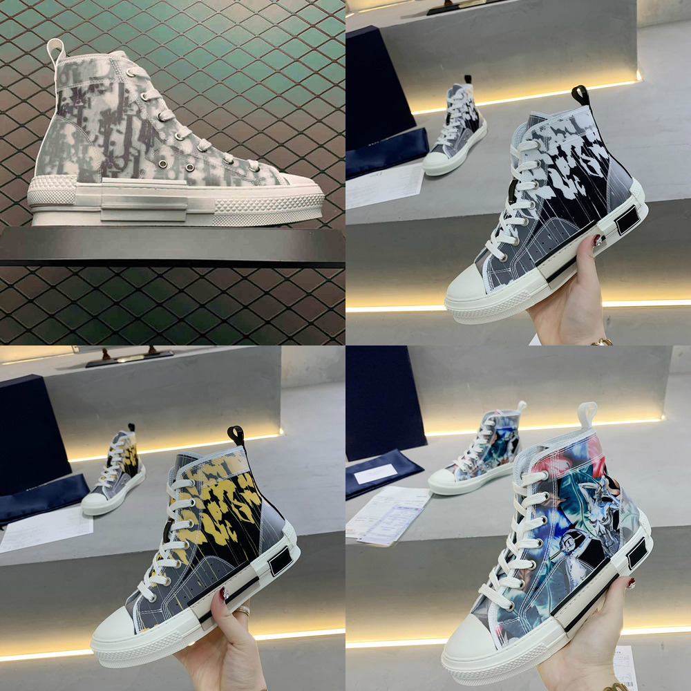 

Shoes Classic Canvas B23 Men Women Casual Leather Lace Up White Platform Luxurys Designers