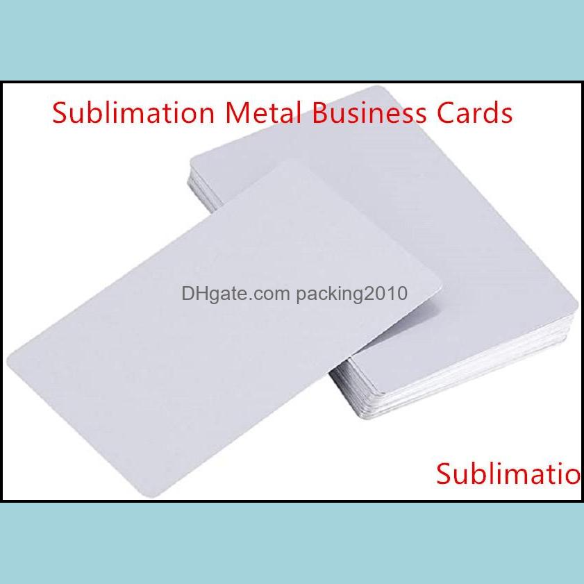 

Business Card Files Desk Accessories Office School Supplies Industrial Sublimation Metal Cards Aluminum Blanks Name 0.22Mm For Custom Engr