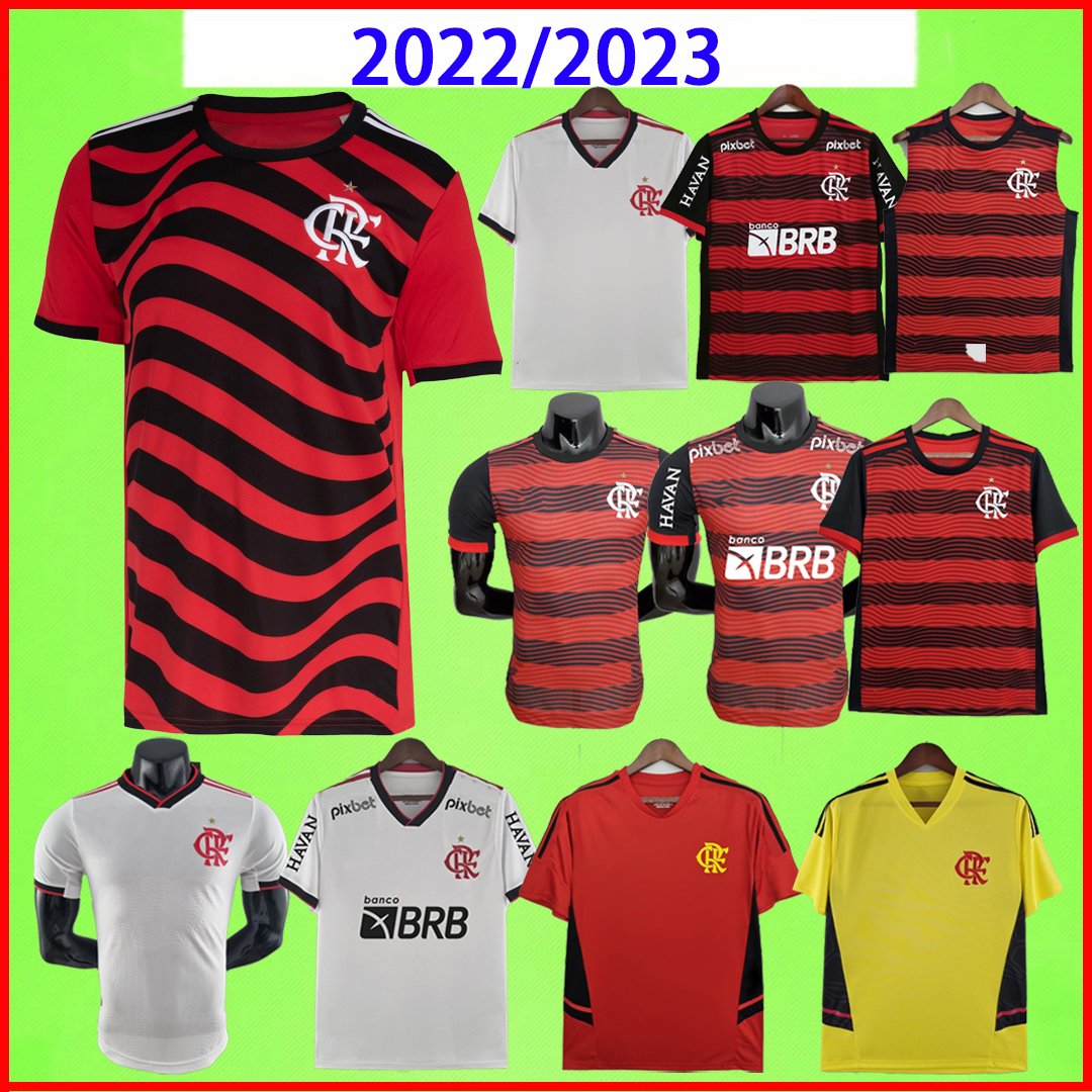 

22 23 camisa de futebol Flamengo soccer jerseys 2022 2023 football shirts Vest men kids kit woman DIEGO E.RIBEIRO PEDRO GABRIEL MENGO DE ARRASCAETA GABI player version, 22/23 fans version