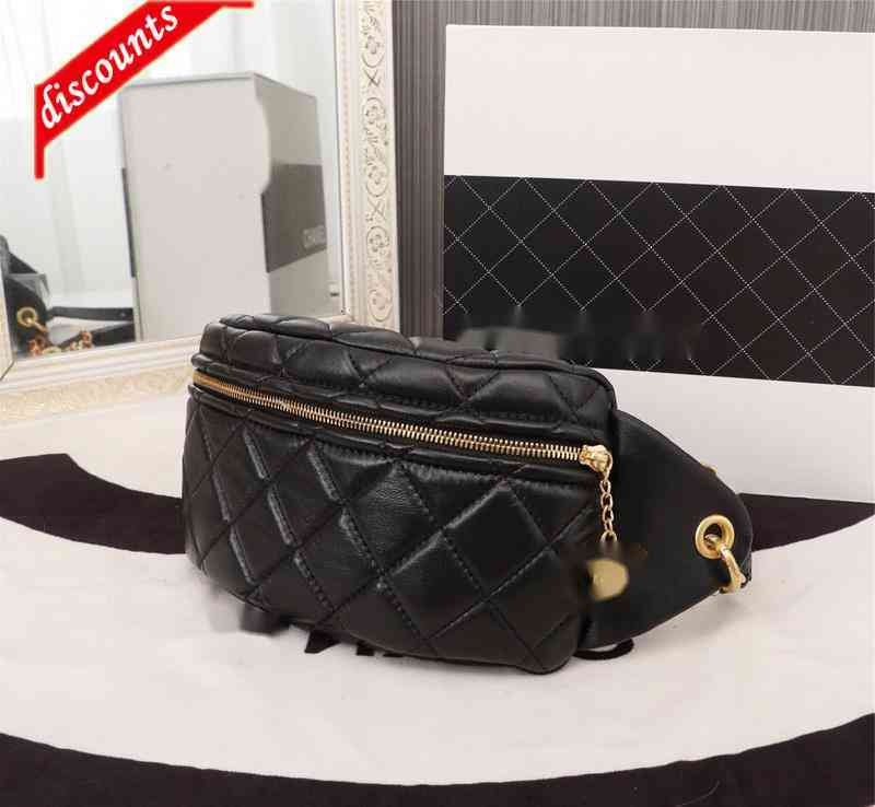

cosmetic bag Letter Luxury Brand Design 68914 Plaid Woman's Shoulder Chain Cc Bag Lambskin Leather Vintage Messenger Bags Mini Diamond Pattern Belt Bag 2, Picture show
