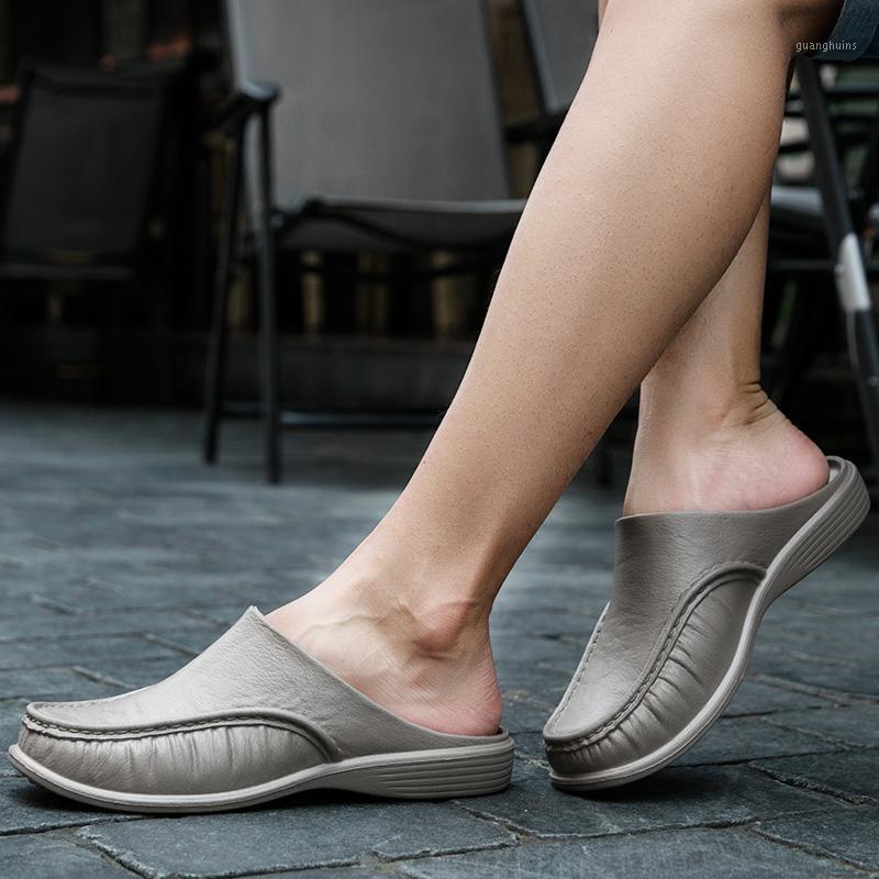 

Slippers Men Comfy Backless Casual Sandals Breathable Anti-slip For Summer Outdoor XIN-, Black