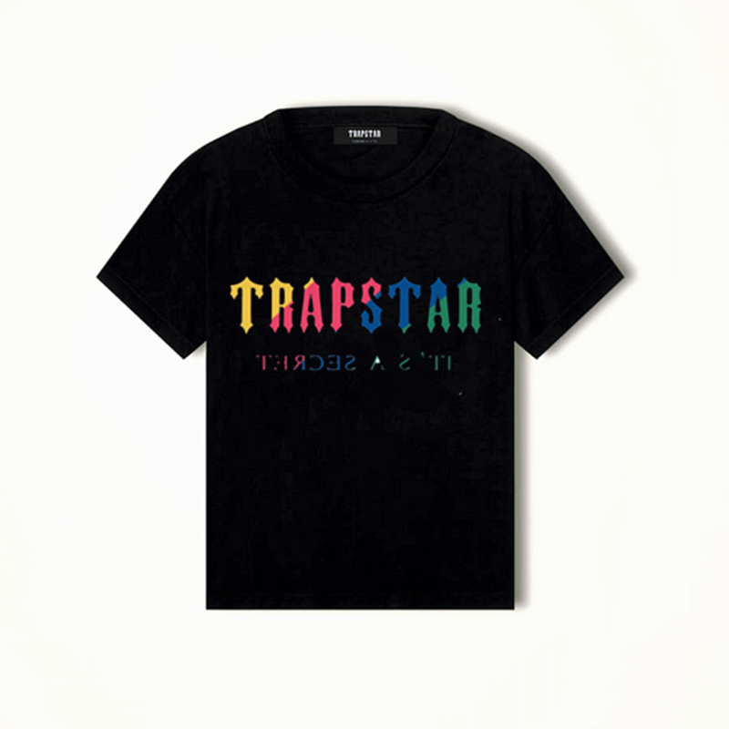 

New Brand T Shirt TRAPSTAR Nanocrystals Iced Out Purple Print Men T-Shirts Summer Cotton Oversized Loose Tops Street Branded T-Shirt 4AZOV, Black trap004