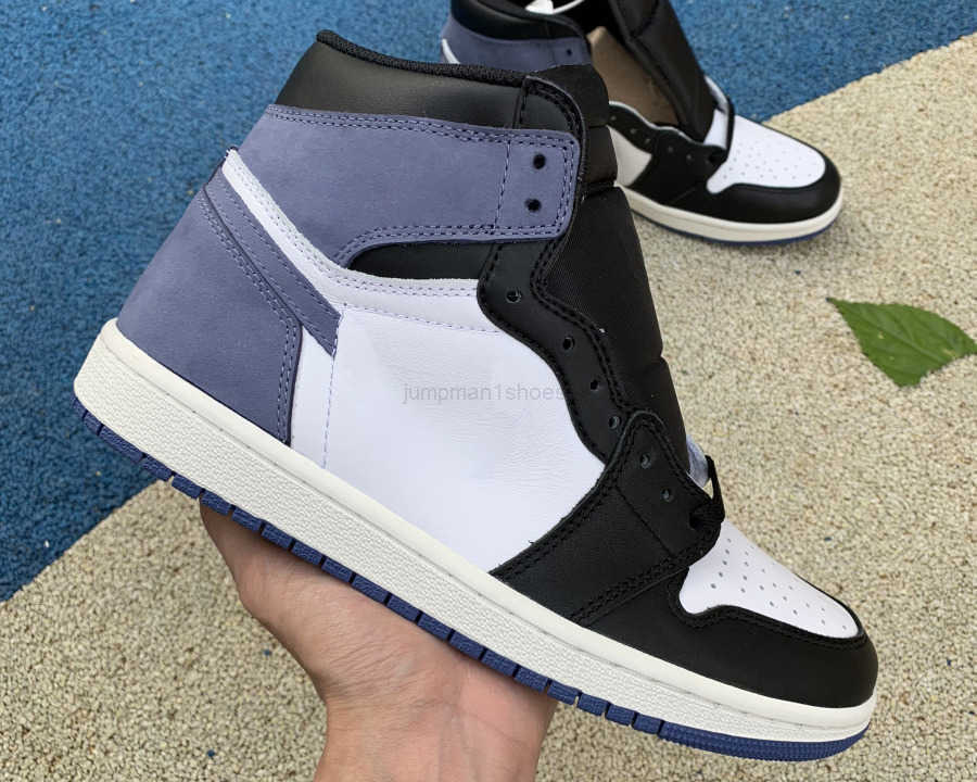 

2023 Mens 1 high OG Basketball shoes Jumpman 1s Blue Moon men women Black Brown Sneakers trainers With Box, Blue black