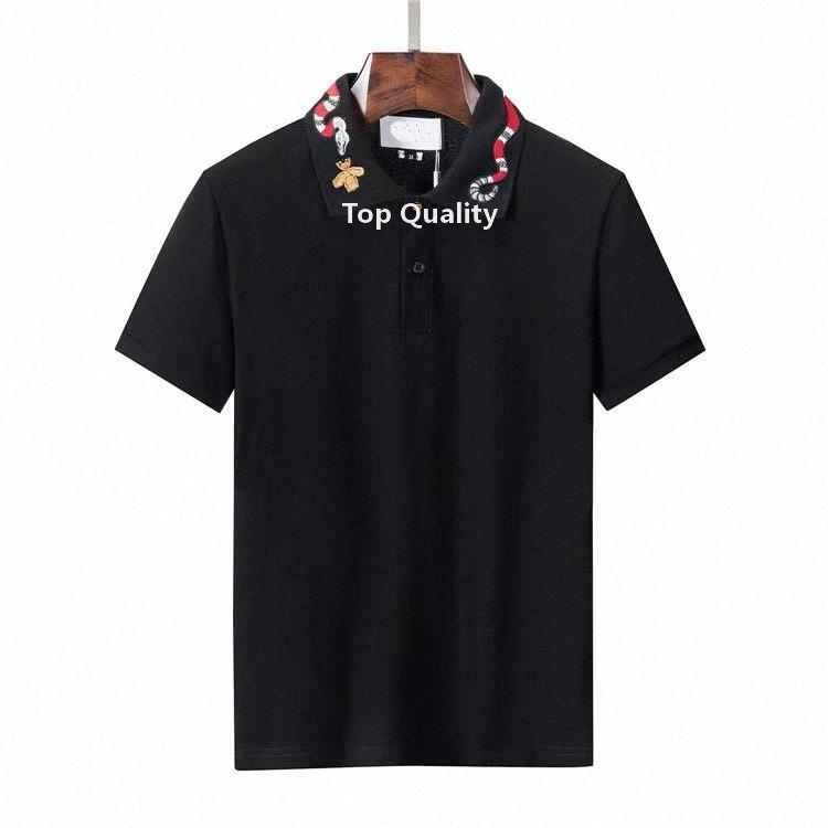 

FASHION MENS POLOS T-SHIRT MEN TEE CASUAL LUXURY THIRT EMBRODERED TOPS Medus Medus Snake Pattern POLO-STREET Collar Polo