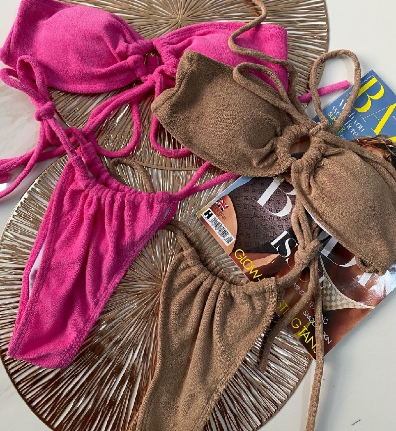 

Swimwear Womens Bikini Retro Style Women Swimsuit Bikinis Textile Letter Logo Ladies Beach Wear