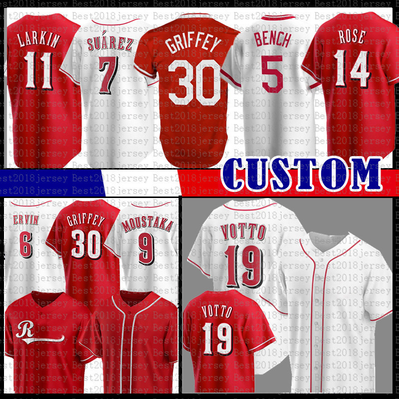 

Joey Votto Johnny Bench Cincinnati Baseball Jersey Barry Larkin Pete Rose Eugenio Suarez Mike Ken Griffey Jr Moustakas Jonathan India Chase Petty Aristides Aquino, Mens(hongren)