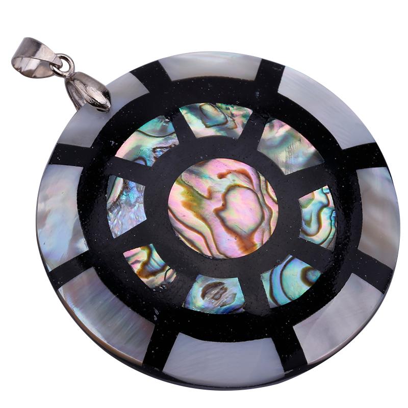 

Pendant Necklaces Natural Abalone Shell Circular Necklace Fashion Jewelry GiftsPendant