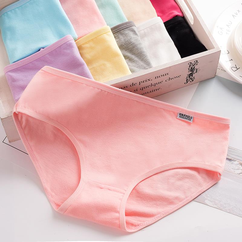 

xxl High-quality Womens Underwear Panties Pure Cotton Women Briefs For Solid Low-rise Shorts Girls Lingerie, Purple