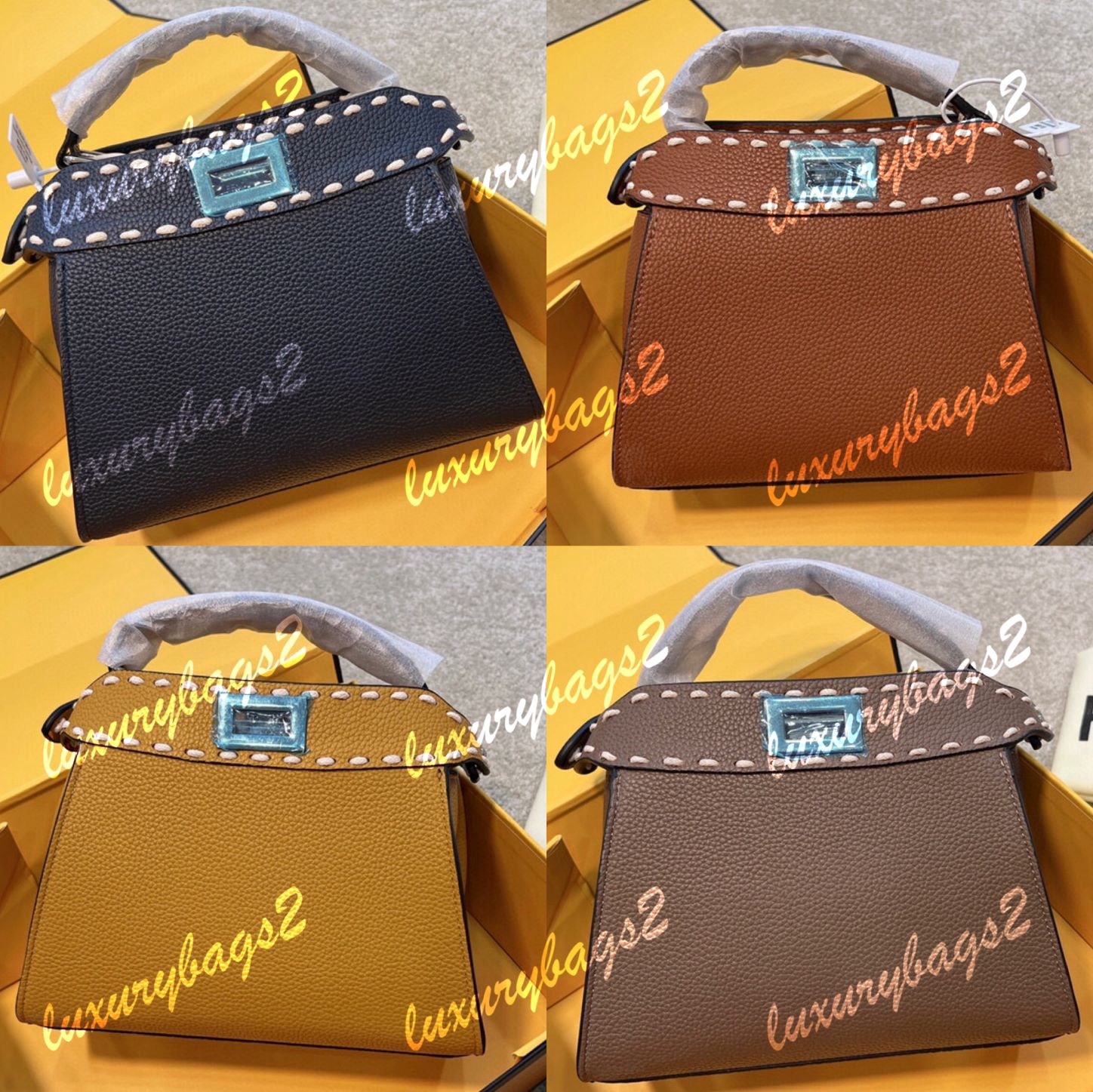 2022 Peekaboo Fashion Totes Bag luxe designers femmes sacs Mini Tote Top Qualité 23cm Classique 4 Couleurs Véritable Sac À Main En Cuir Sac Bando