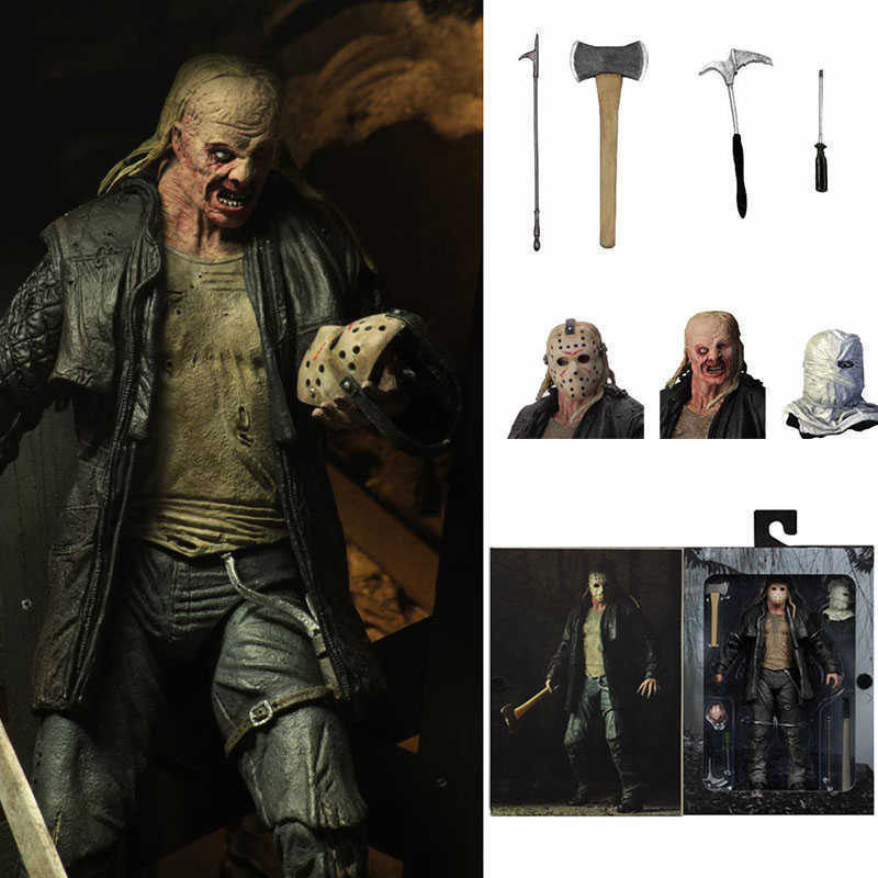 

huiya01 NECA Friday Jason 2009 Remake Voorhees Action Figure Toy Horror Halloween Gift Q0722, No box
